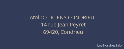 Atol OPTICIENS CONDRIEU