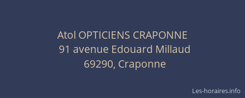 Atol OPTICIENS CRAPONNE