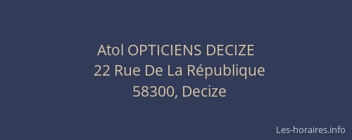 Atol OPTICIENS DECIZE