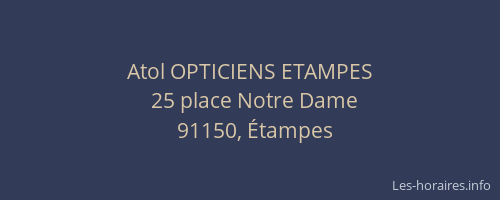 Atol OPTICIENS ETAMPES
