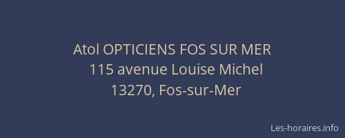 Atol OPTICIENS FOS SUR MER