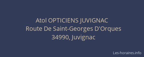 Atol OPTICIENS JUVIGNAC