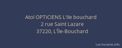 Atol OPTICIENS L'Ile bouchard