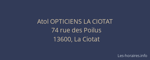 Atol OPTICIENS LA CIOTAT