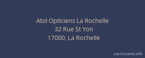 Atol Opticiens La Rochelle