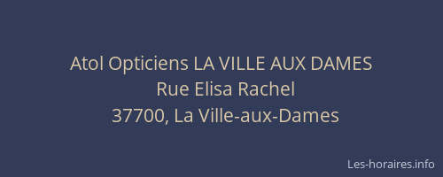 Atol Opticiens LA VILLE AUX DAMES