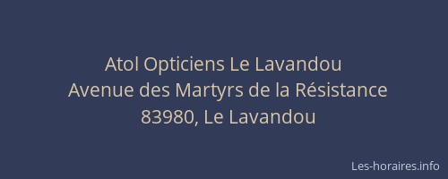 Atol Opticiens Le Lavandou