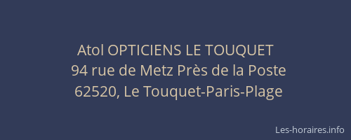 Atol OPTICIENS LE TOUQUET