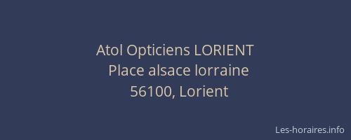 Atol Opticiens LORIENT