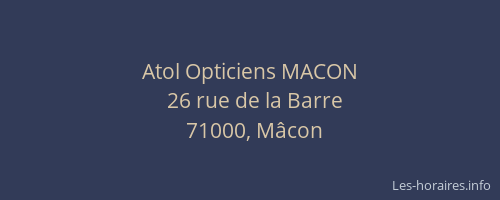 Atol Opticiens MACON