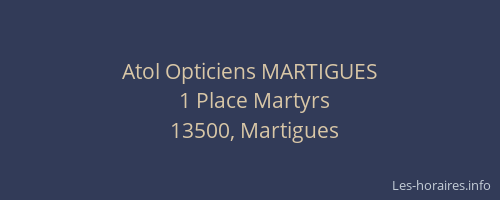 Atol Opticiens MARTIGUES