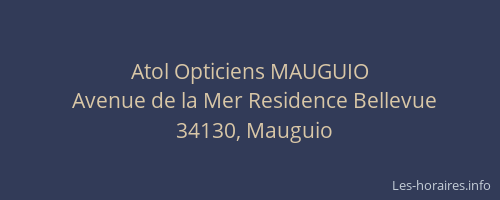 Atol Opticiens MAUGUIO