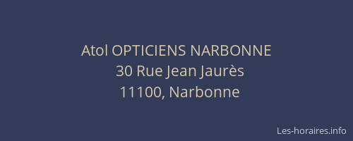Atol OPTICIENS NARBONNE