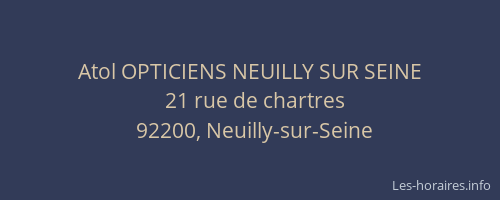 Atol OPTICIENS NEUILLY SUR SEINE