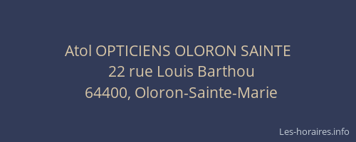 Atol OPTICIENS OLORON SAINTE
