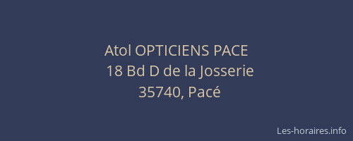 Atol OPTICIENS PACE