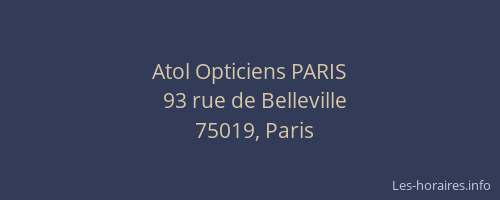 Atol Opticiens PARIS