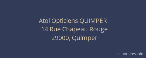 Atol Opticiens QUIMPER