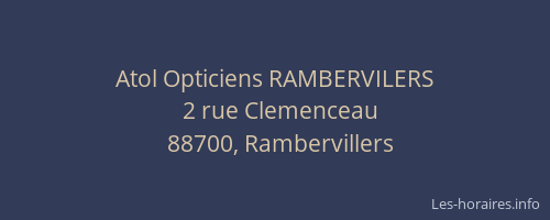 Atol Opticiens RAMBERVILERS