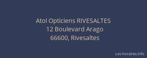Atol Opticiens RIVESALTES