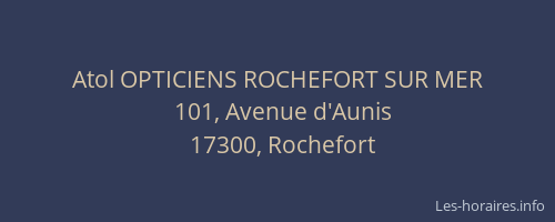 Atol OPTICIENS ROCHEFORT SUR MER
