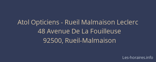 Atol Opticiens - Rueil Malmaison Leclerc