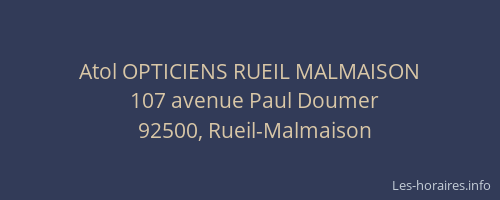 Atol OPTICIENS RUEIL MALMAISON