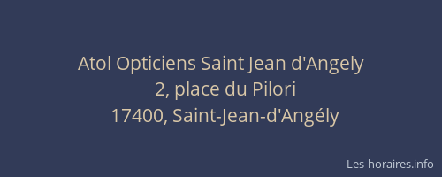 Atol Opticiens Saint Jean d'Angely