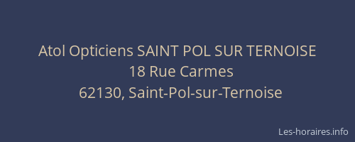 Atol Opticiens SAINT POL SUR TERNOISE