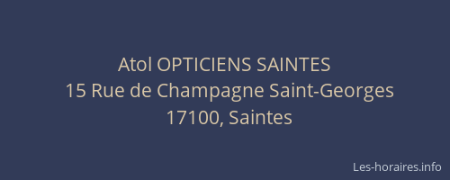 Atol OPTICIENS SAINTES