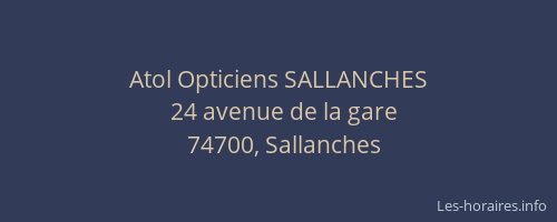 Atol Opticiens SALLANCHES