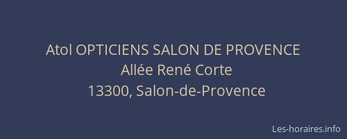 Atol OPTICIENS SALON DE PROVENCE
