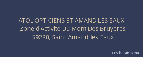 ATOL OPTICIENS ST AMAND LES EAUX