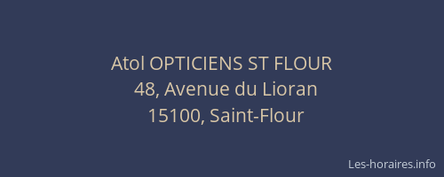Atol OPTICIENS ST FLOUR