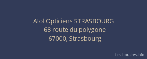 Atol Opticiens STRASBOURG