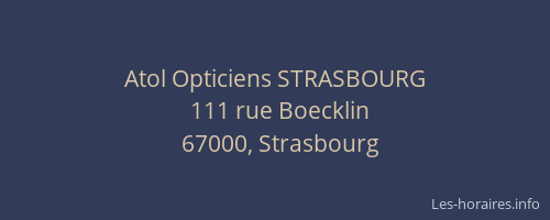Atol Opticiens STRASBOURG