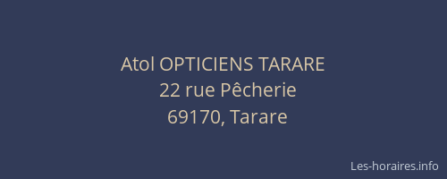 Atol OPTICIENS TARARE