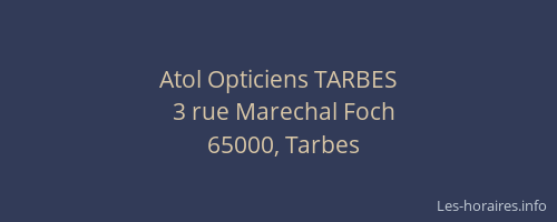 Atol Opticiens TARBES