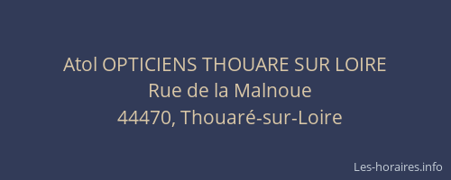 Atol OPTICIENS THOUARE SUR LOIRE