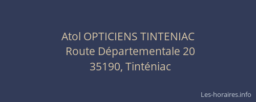 Atol OPTICIENS TINTENIAC