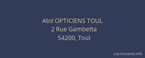 Atol OPTICIENS TOUL