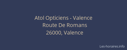 Atol Opticiens - Valence