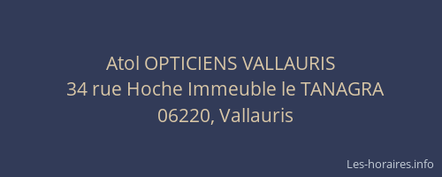 Atol OPTICIENS VALLAURIS