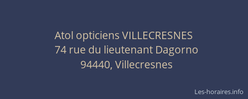 Atol opticiens VILLECRESNES