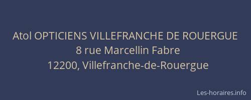 Atol OPTICIENS VILLEFRANCHE DE ROUERGUE