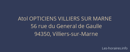 Atol OPTICIENS VILLIERS SUR MARNE