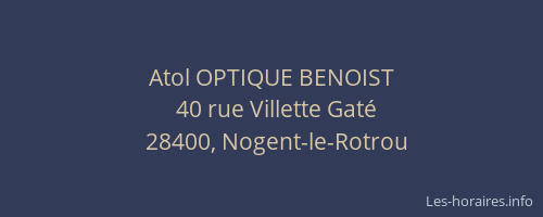 Atol OPTIQUE BENOIST