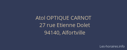 Atol OPTIQUE CARNOT