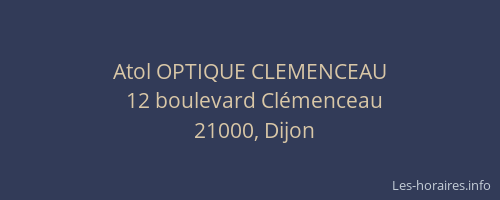 Atol OPTIQUE CLEMENCEAU