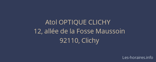 Atol OPTIQUE CLICHY